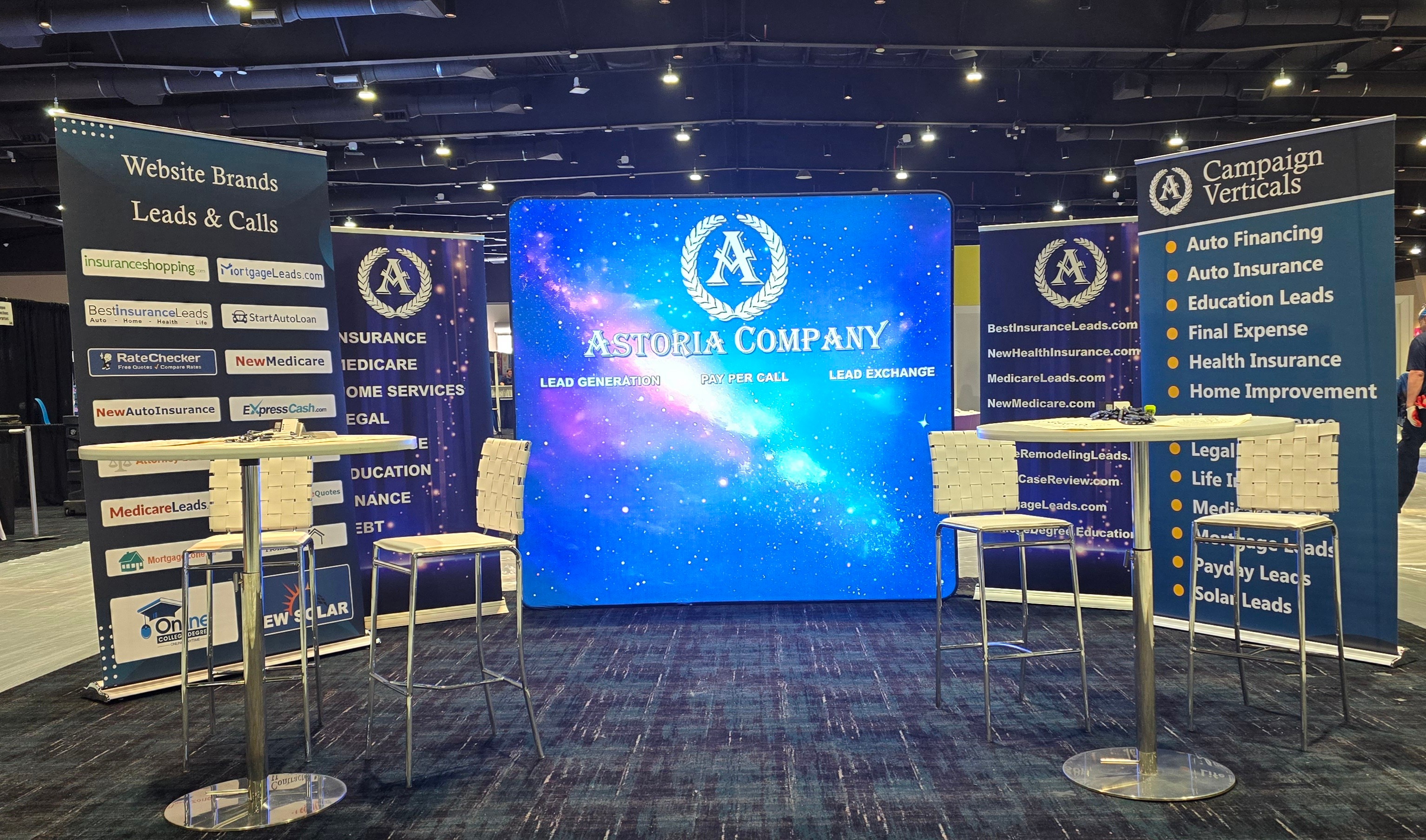 Astoria Company trade show booth, lead generation, pay per call, and lead exchange