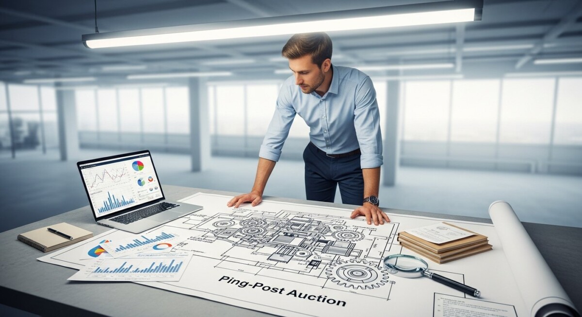 The anatomy of a winning ping post lead auction